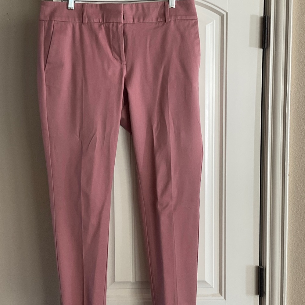 LOFT Curvy Skinny Ankle Pants in Mauve